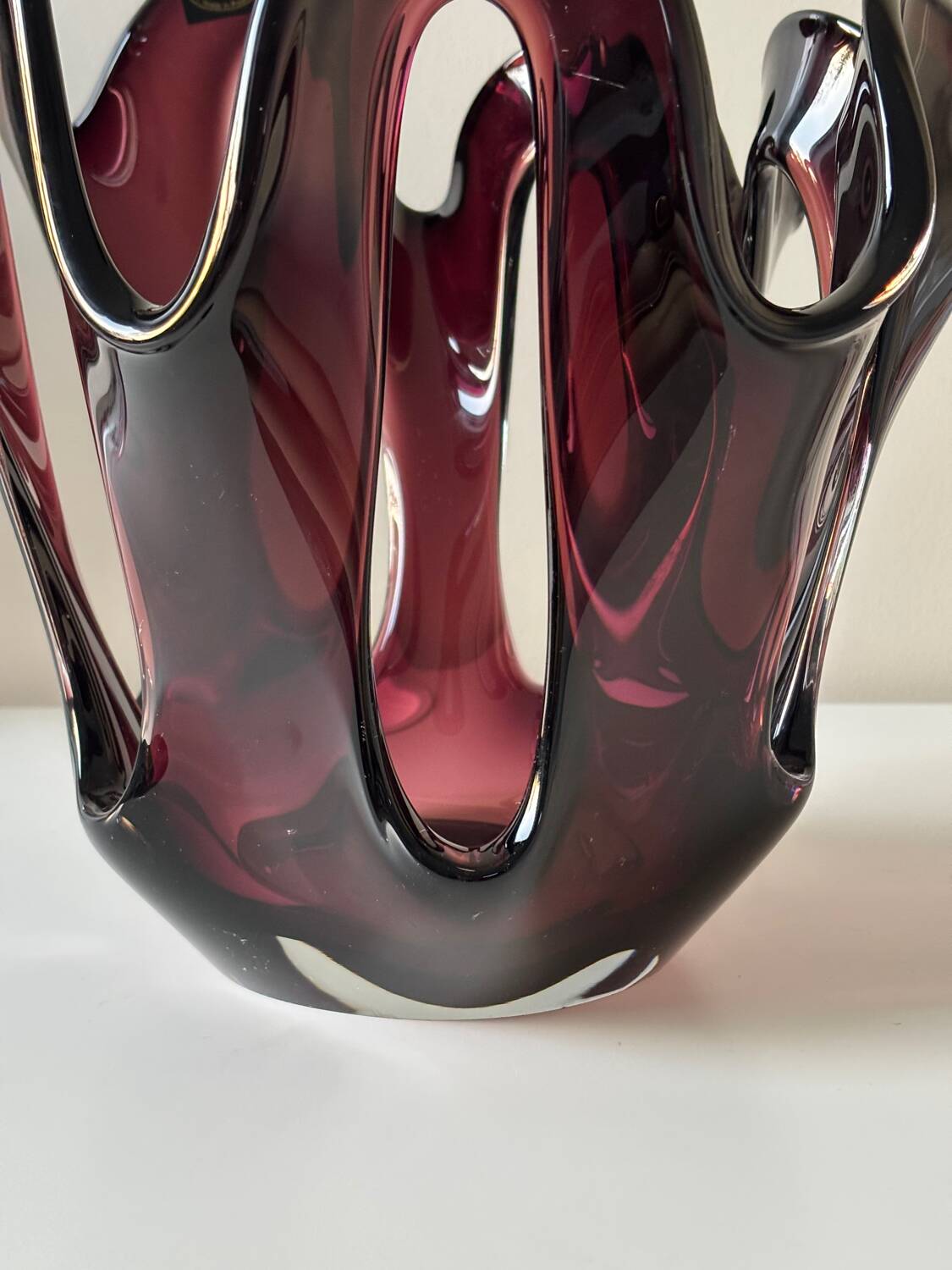 Blown glass vase - art glass - Makora