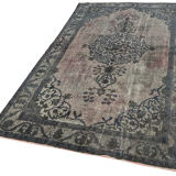 Handmade turkish grey carpet 1970s, 158 cm x 267 cm