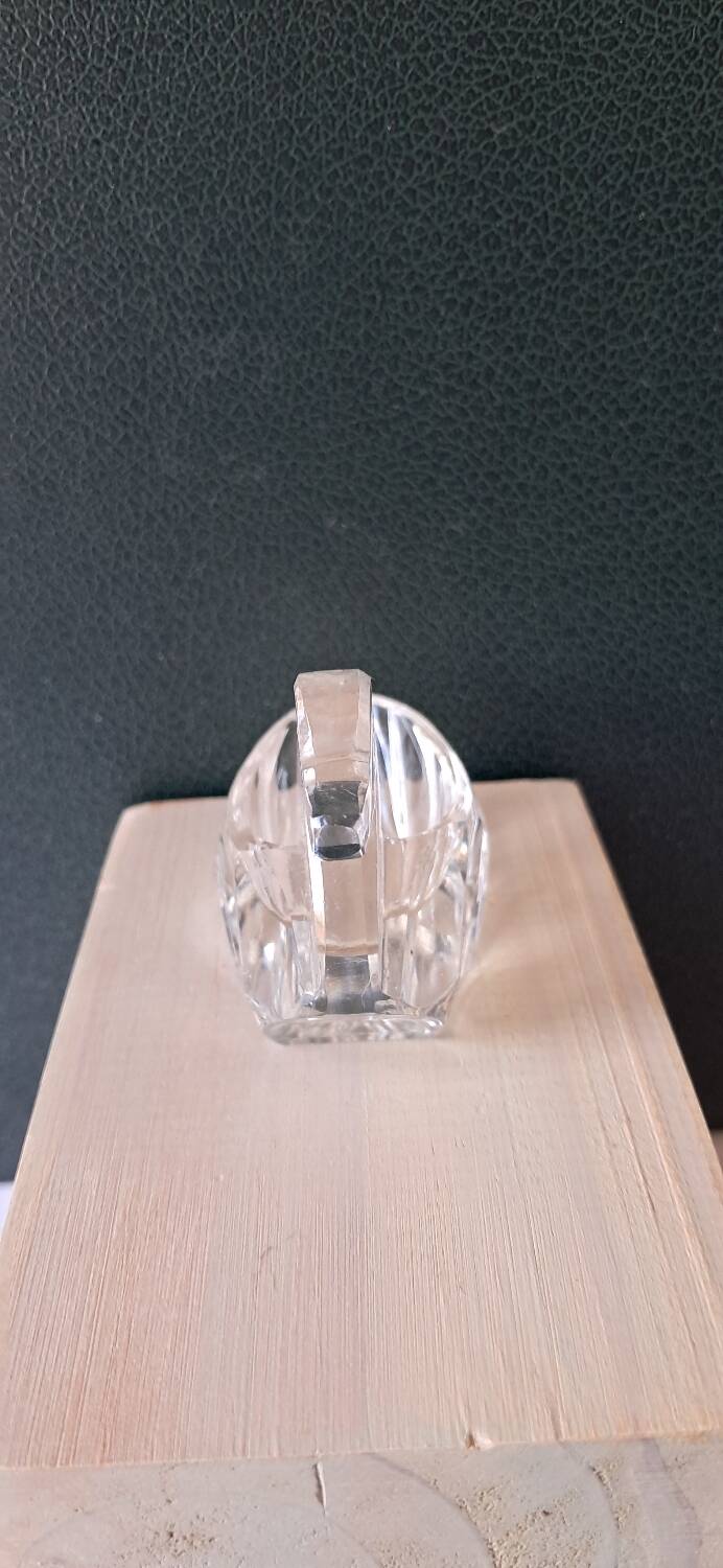 2 duck-shaped crystal salt cellars
