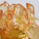 Vintage Transparent Resin Vase Brutalist Style Calla Lilies