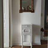 Farrow & Ball white painted high bedside table