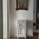 Farrow & Ball white painted high bedside table