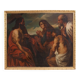 Grande peinture flamande du 19e siècle, Christ pardonnant aux pécheurs pénitents.