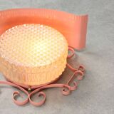 Mid-Century Intricate Italian Pink Wall Lamp, 1960s