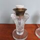 Pair of crystal lamps, Val Saint-Lambert (Belgium), 1930s