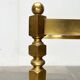Mid-century German Hollywood neoclassical brass and glass side table from the 1950s.