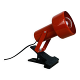 Vintage red clamp spotlight wall light