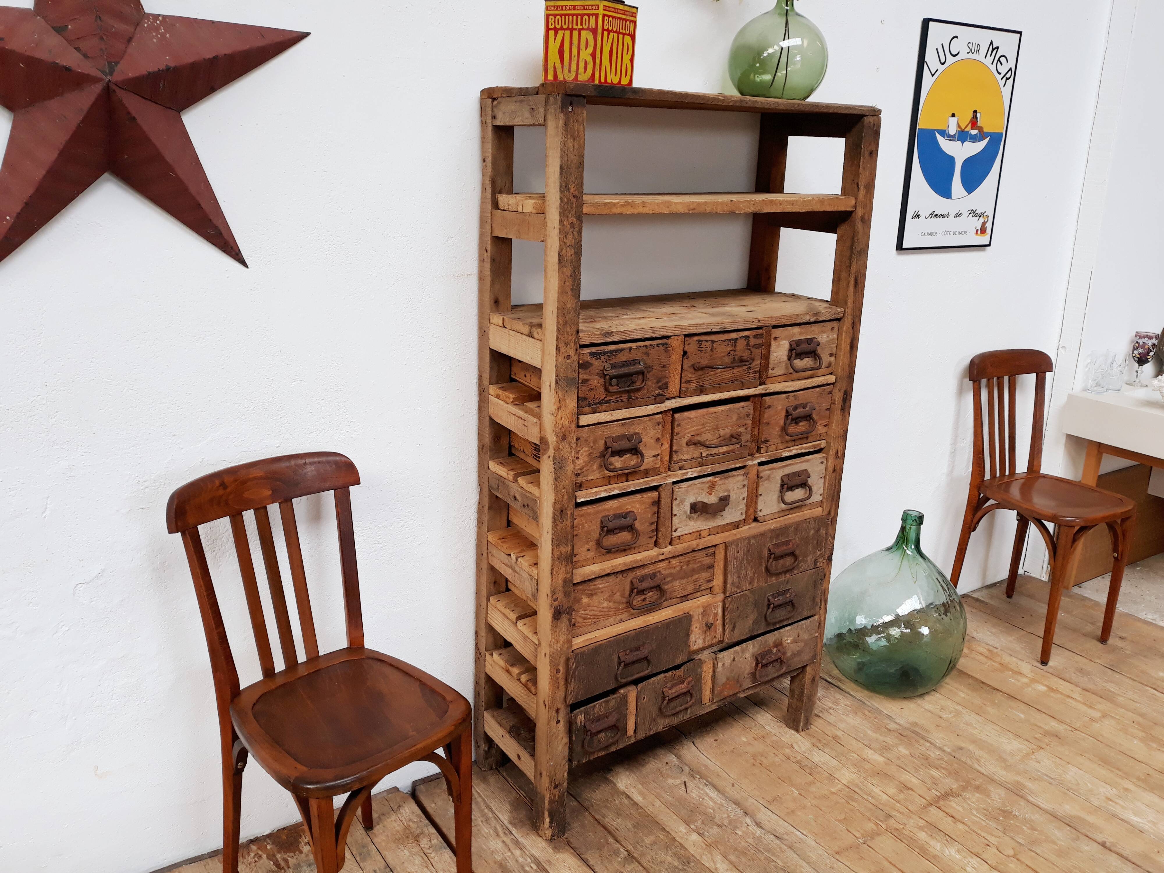 Craft cabinet with drawers