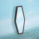 Hexacon Art Deco vintage mirror from the 1950s in wenge.