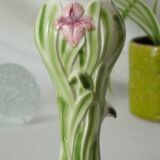 Massier style pink flamingo nature slip vase