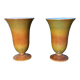 Pair of ceramic art deco lamps
