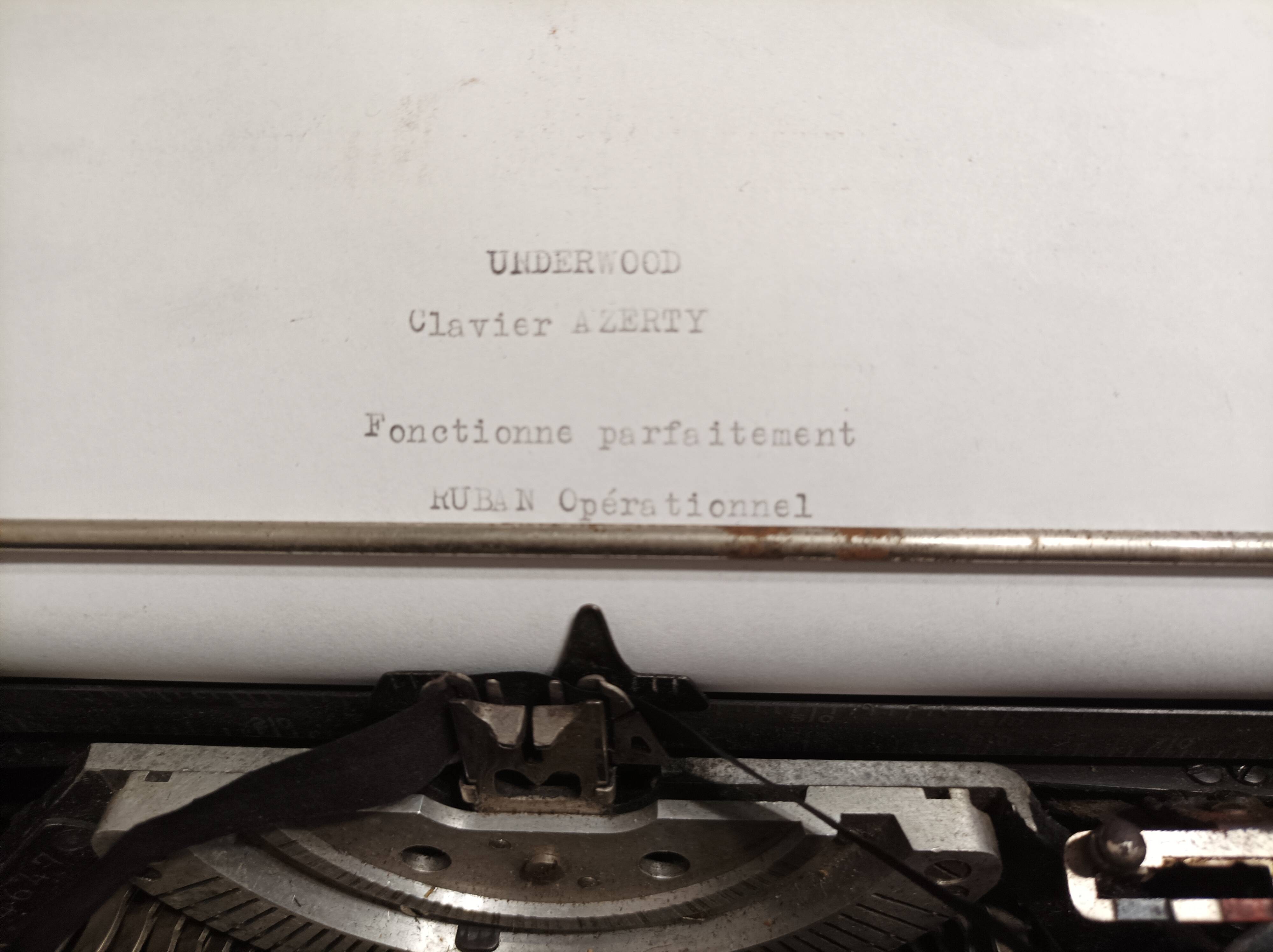 Old portable underwood typewriter