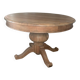 Table ronde à manger en merisier massif.