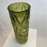 textured glass vase