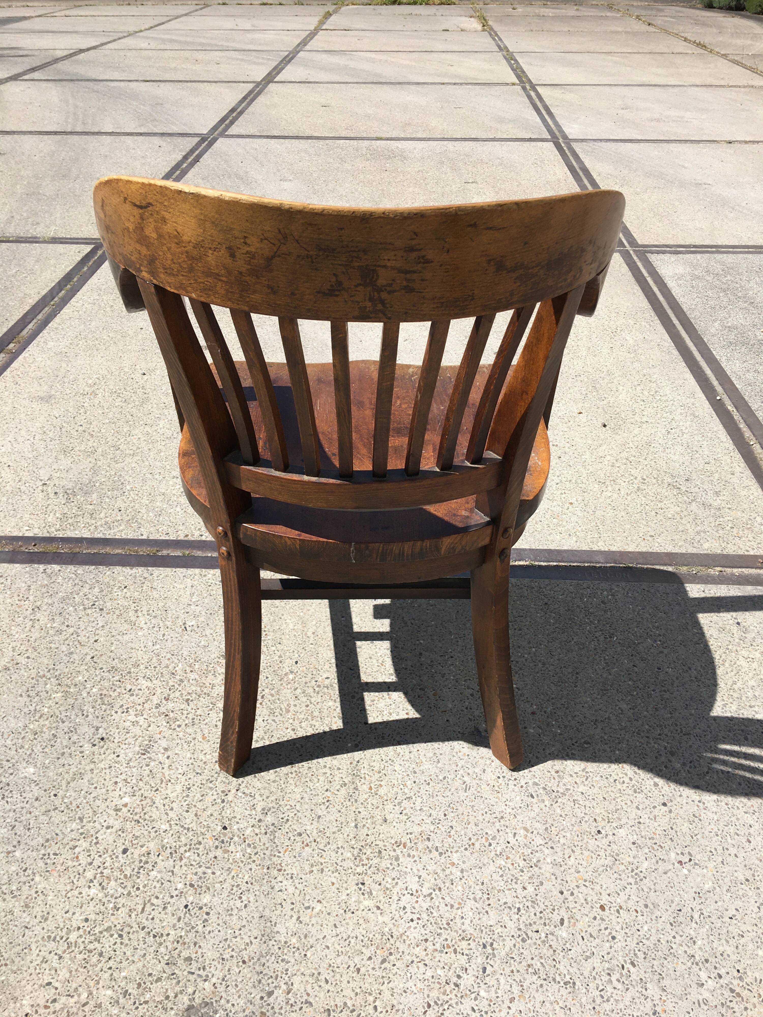 1951 red cedar office armchair