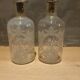 Bottle engraved with acid