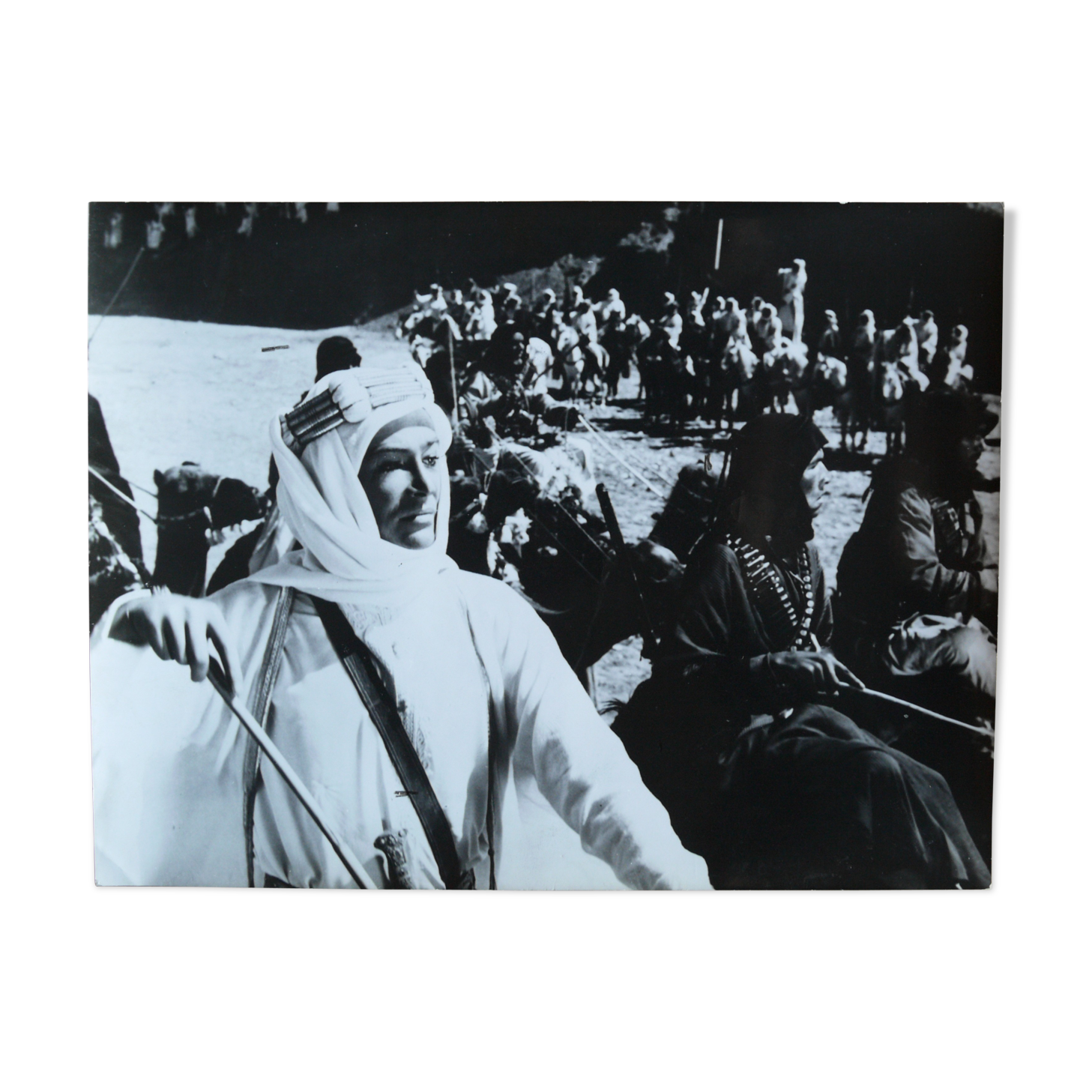 Press photo of the filming "Lawrence of Arabia" David Lean
