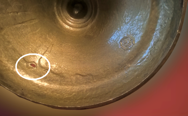 Pair of candlesticks three fires art deco agad - golden metal