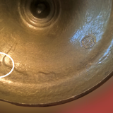 Pair of candlesticks three fires art deco agad - golden metal