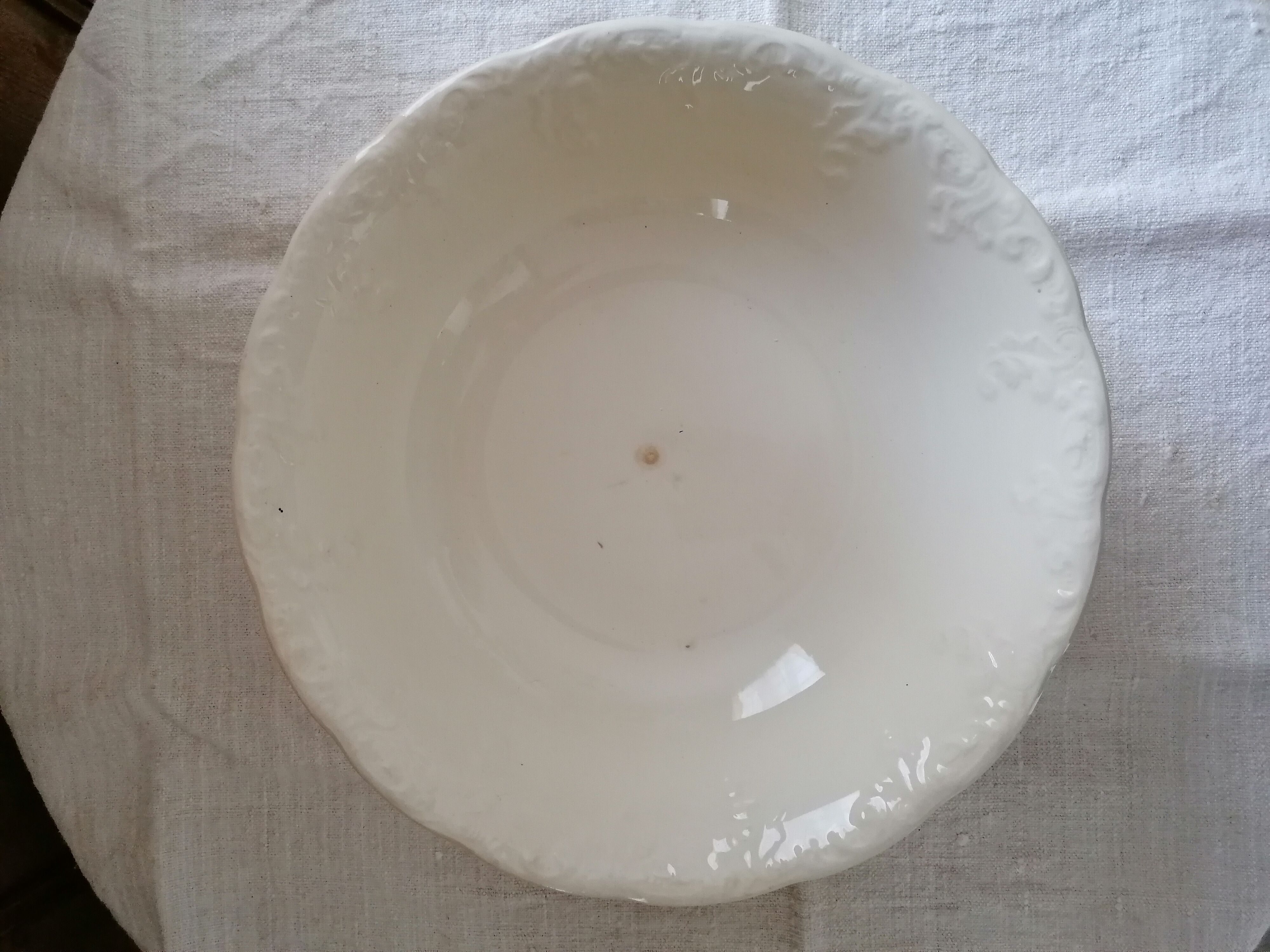 Salad bowl in Belgian earthenware Boch and brothers