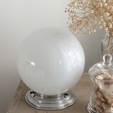 Opaline globe table lamp
