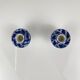 Set of 2 blue and white porcelain candlesticks, 20th century.