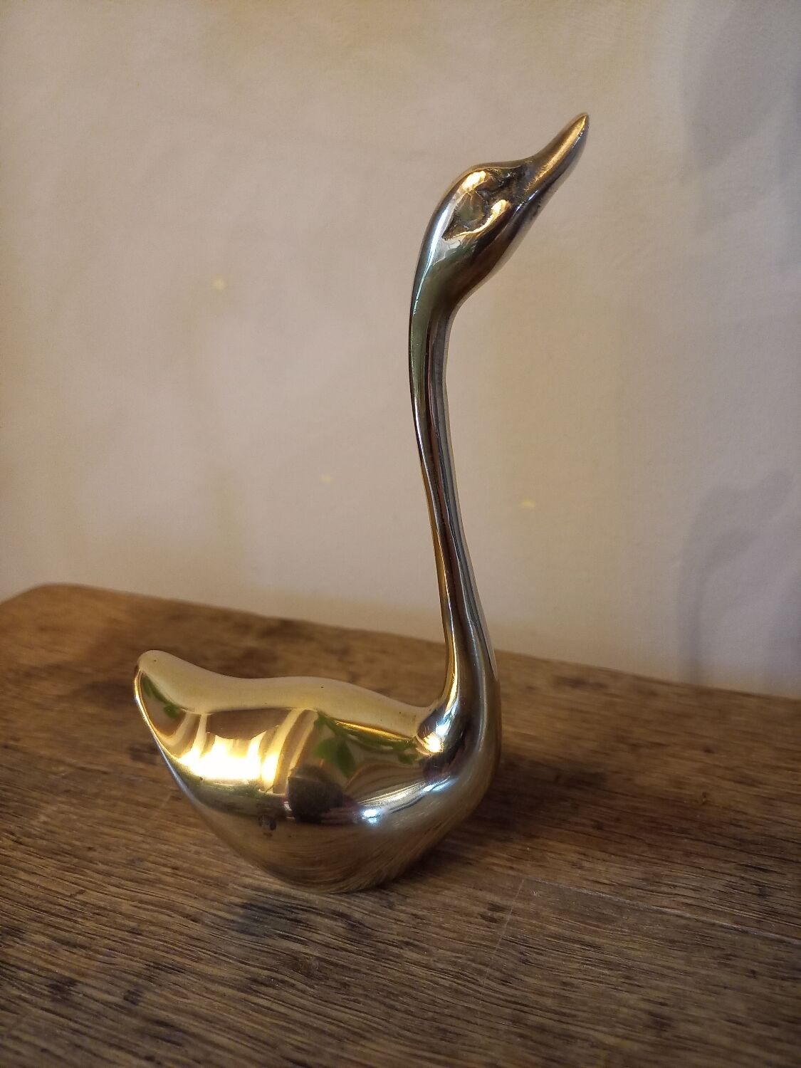 Cygne en laiton vintage
