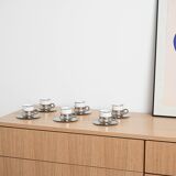 Set of porcelain cups, Italian design, 1980s, production: Italy