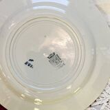 Lot de 6 assiettes dessert faïence ancienne Saint Amandinoise vintage