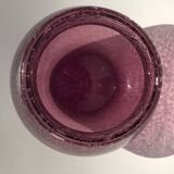 Bubble mouth blown glass vase Biot style height 22cm