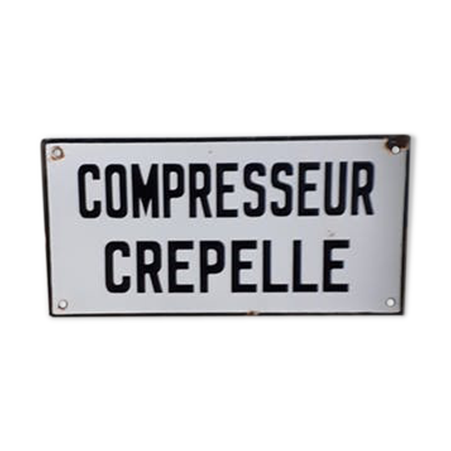 Enamelled plate compressor Crepelle