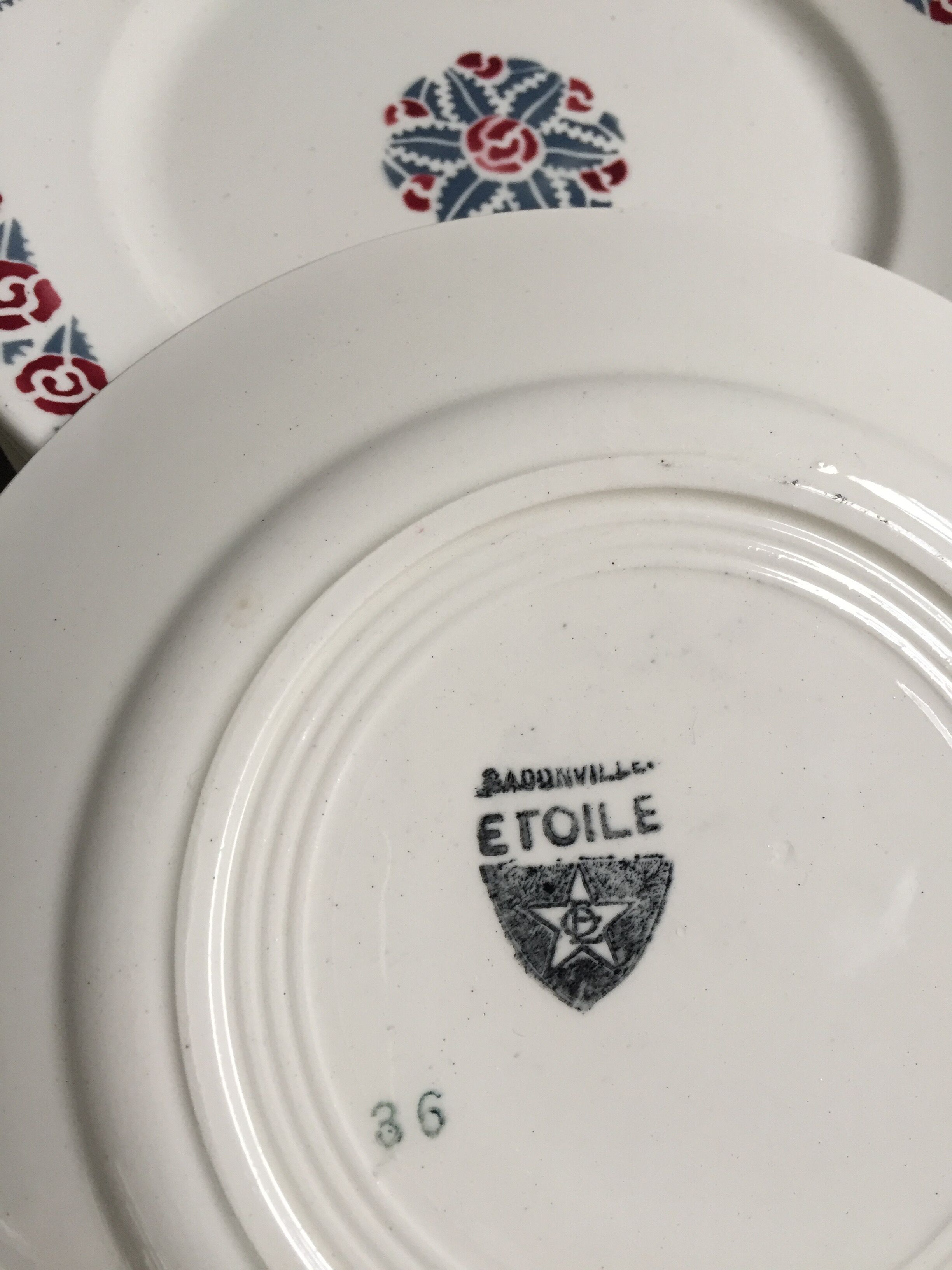 Set de 6 assiettes plate Badonviller