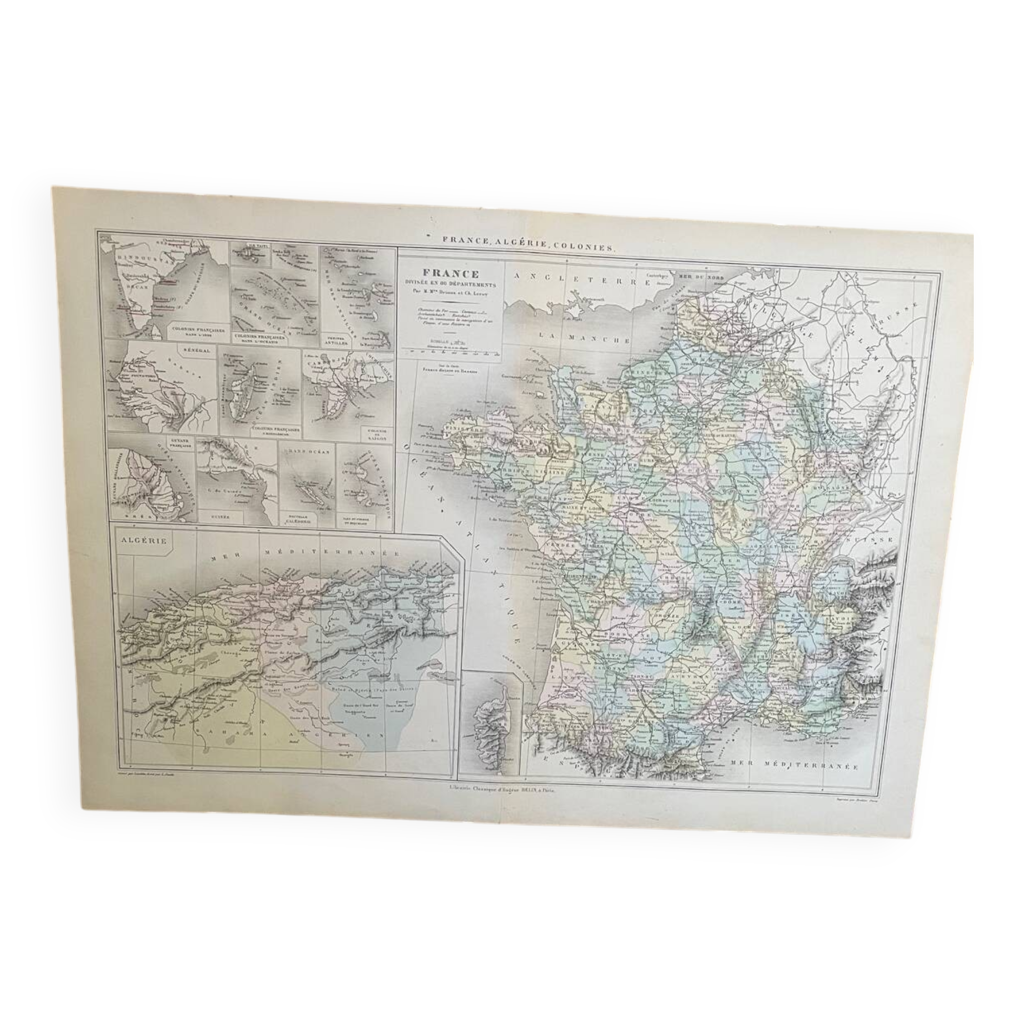 Map of France and Colonies