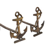 Pair of bronze chenets circa 1950