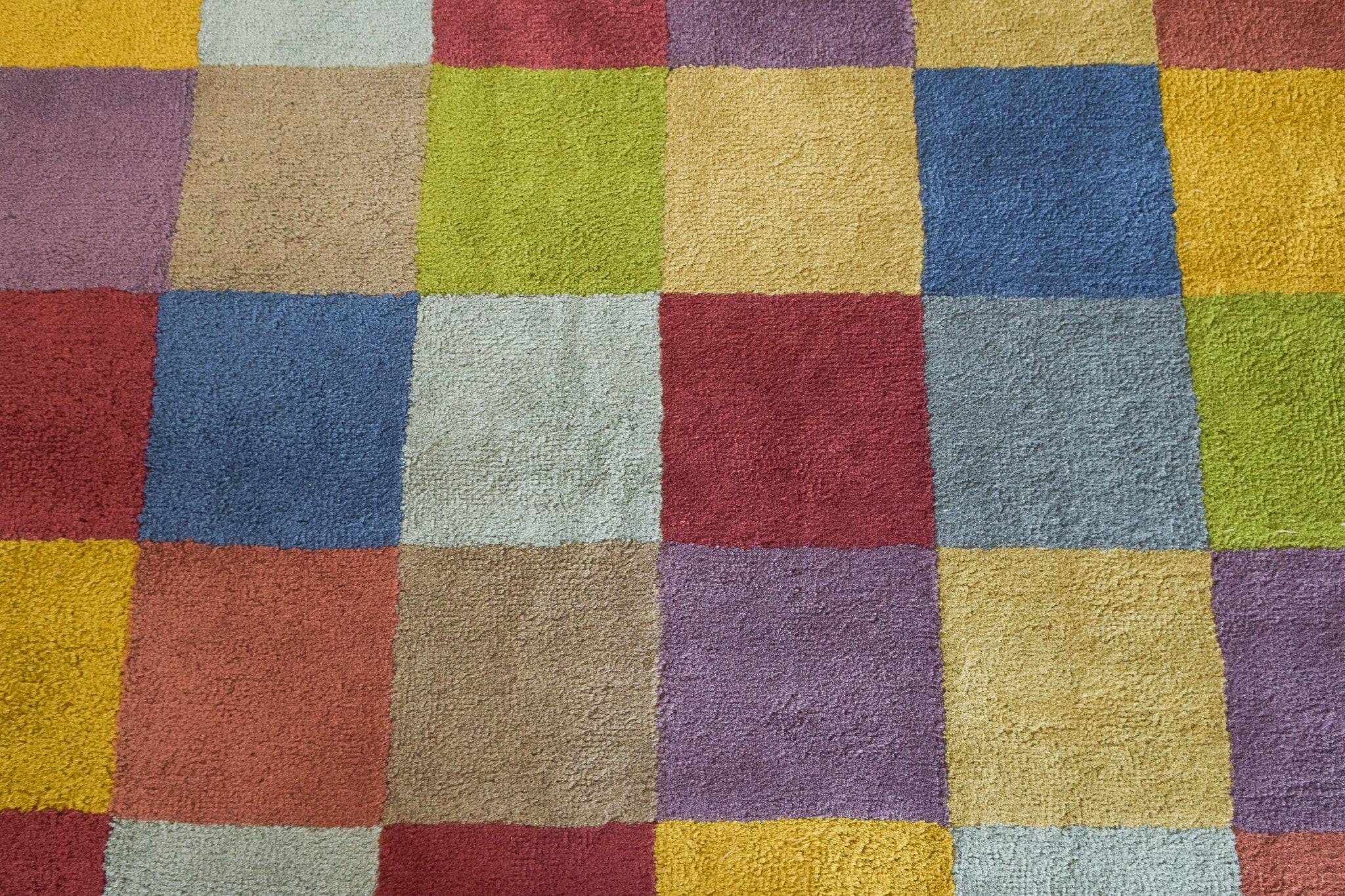 Colourful Chequered - Handwoven Rug