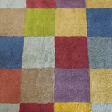 Damier coloré - Tapis tissé à la main