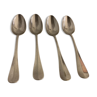 4 silver metal spoons model Wand