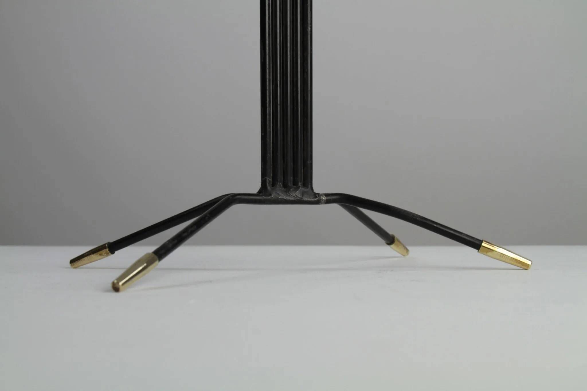 Floor Standing Candelabra with Black & Brass Details – by Gunnar Ander for Ystad-Metall – Sweden, 1960s