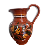 Hungarian ceramic pitcher signed