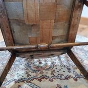 1900s Arts and Crafts style tapered wingback armchair