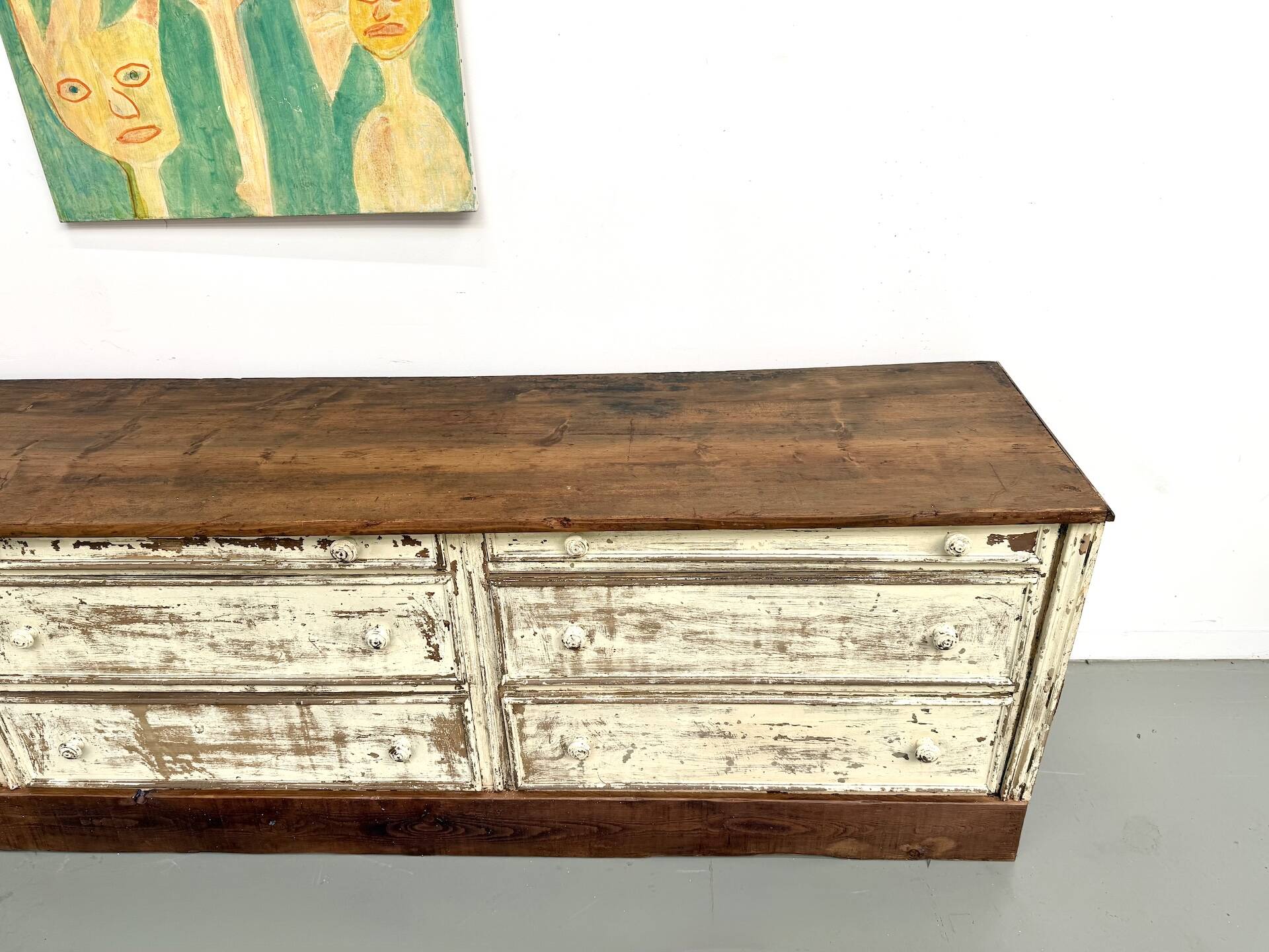 Large antique haberdashery cabinet, circa 1900