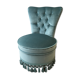 Glacier blue velvet toad heater chair