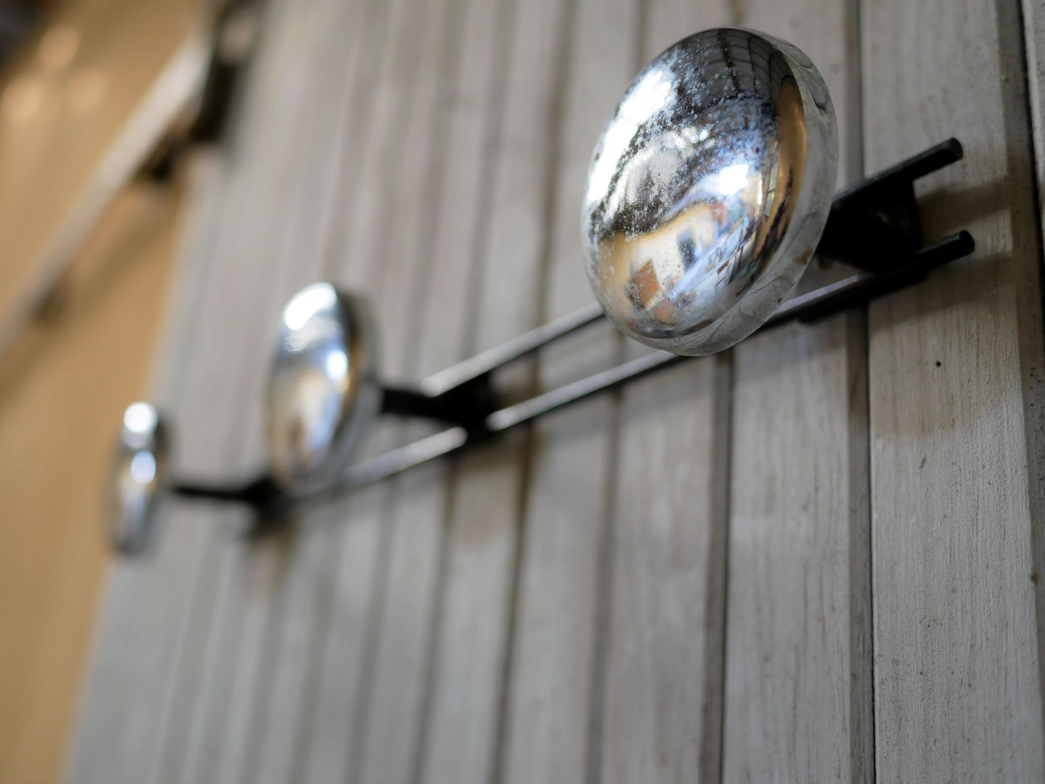Coat rack wall vintage metal three hooks