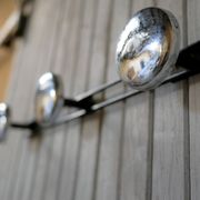 Coat rack wall vintage metal three hooks