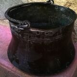 Old copper cauldron