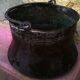 Old copper cauldron