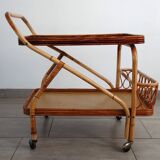 Rattan bar trolley from the 60s