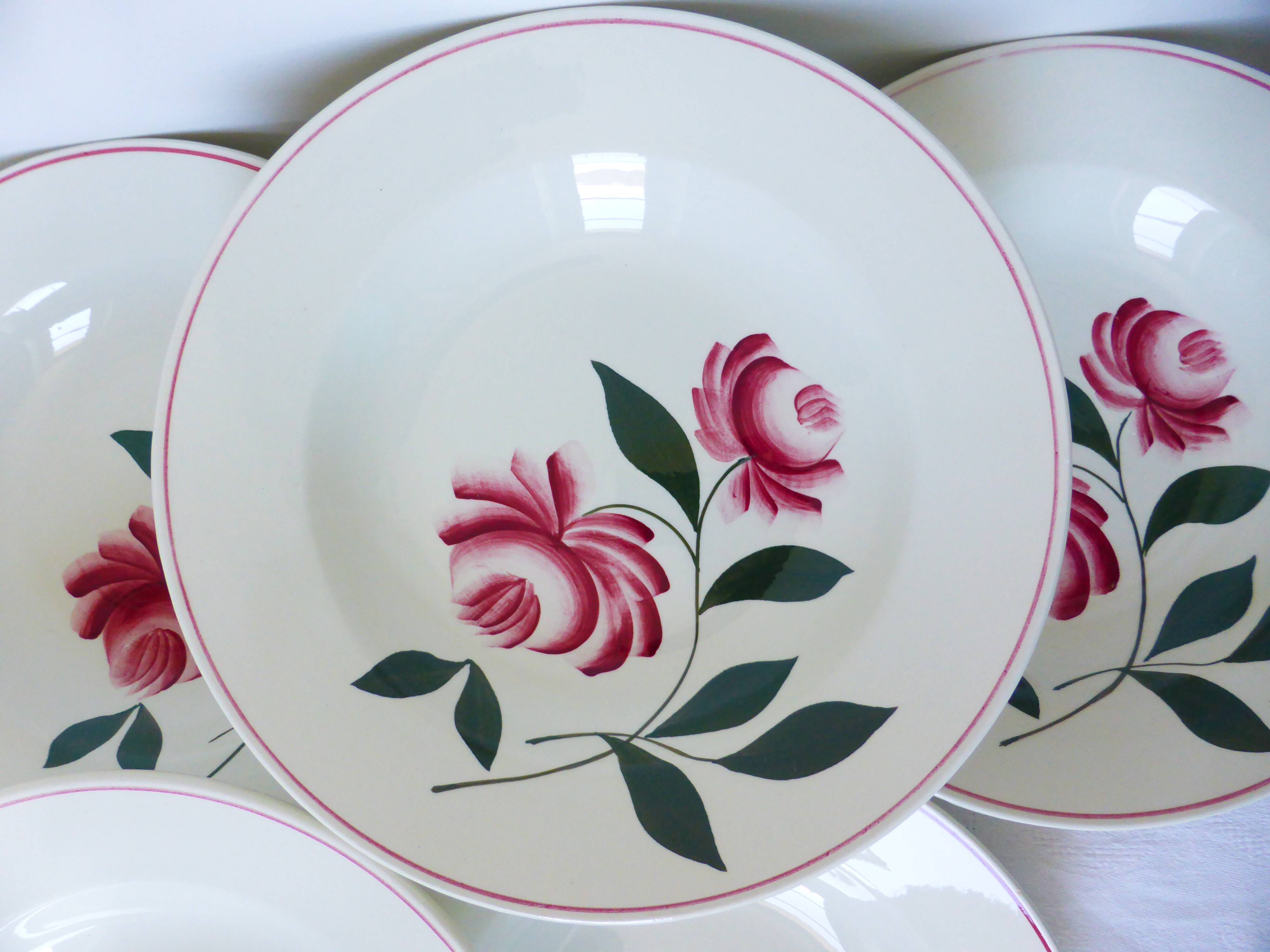 6 vintage deep plates from Printemps Paris model Essonnes 210616