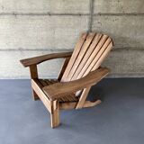 2000s pine Adirondack armchair