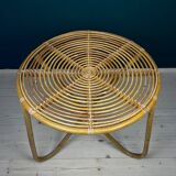 Vintage bamboo coffee table, Italy, 1960s